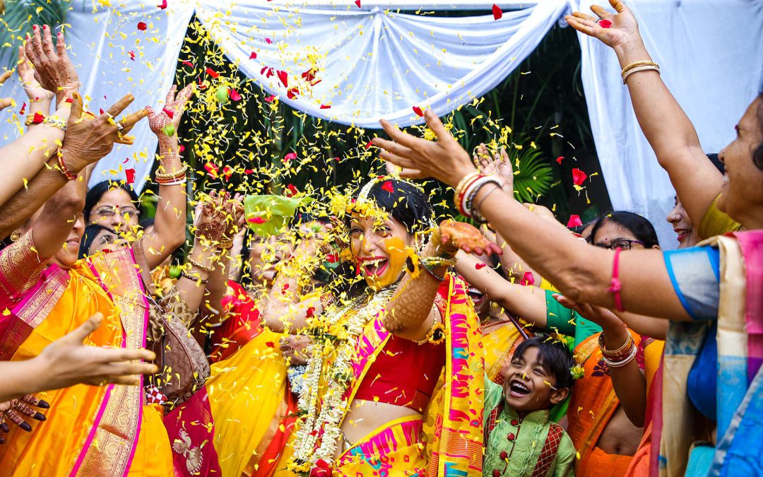 Indian wedding haldi ceremony photography