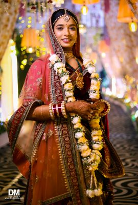 A Woman In A Traditional Indian Wedding Dress