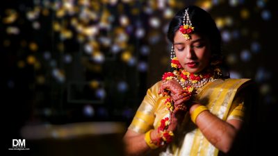 A Bride With Her Beautiful Moments Haldi Ceremony